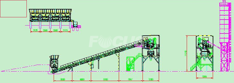 CAD Photo 1 of Installed HZS90 Concrete Batching Plant