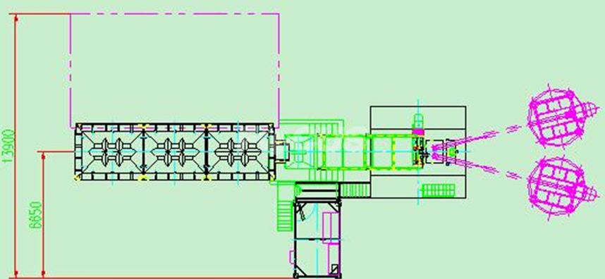 CAD 2 of HZS50 concrete batching plant
